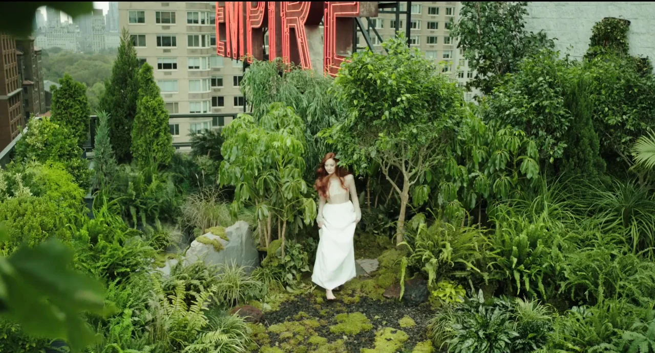 Film and branded event tropical plant installation